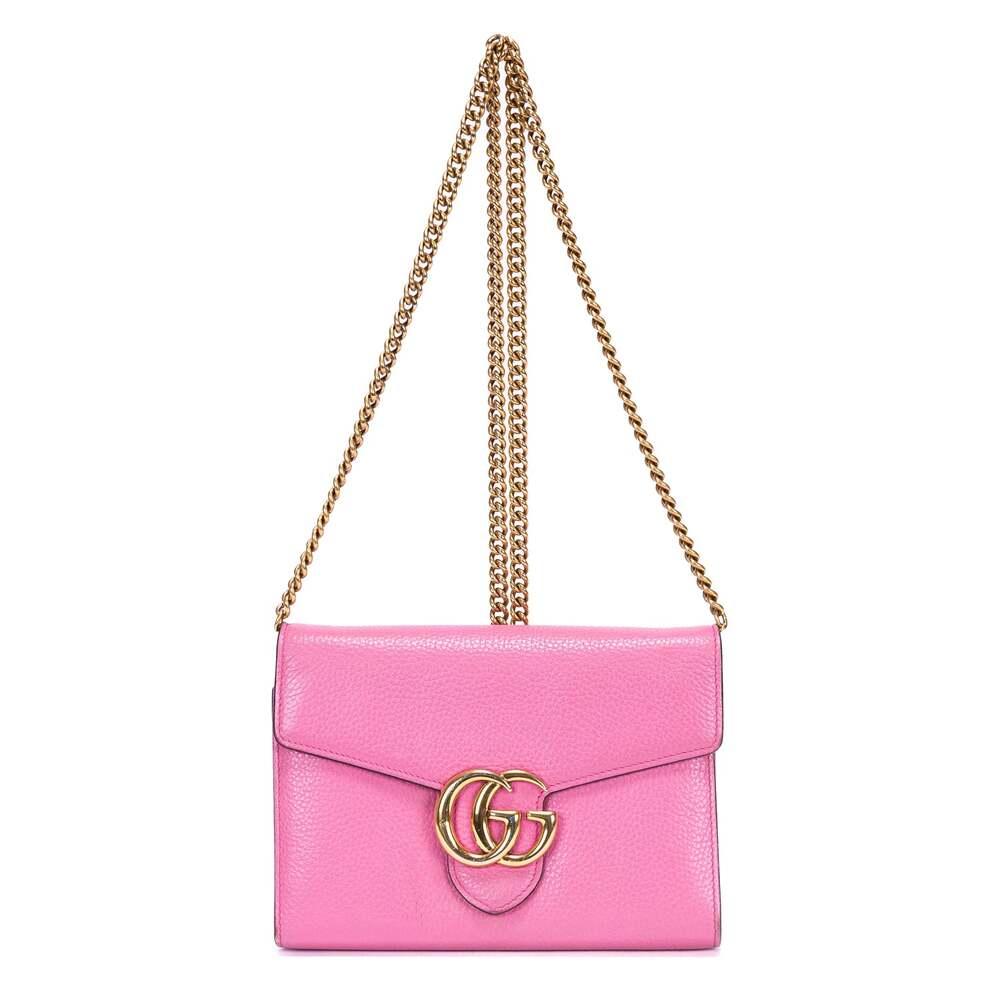 Gucci Gg Marmont Chain Wallet Leather #333797G88B